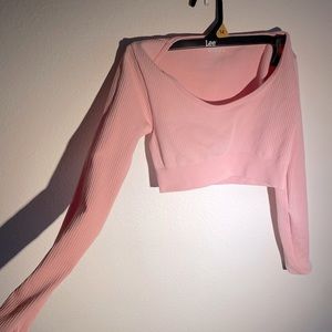 Baby pink workout gym set